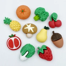 10pcs new resin Mixed fruits and vegetables flat back Cabochon Charm DIY Phone/Craft Decoration Accessories D15