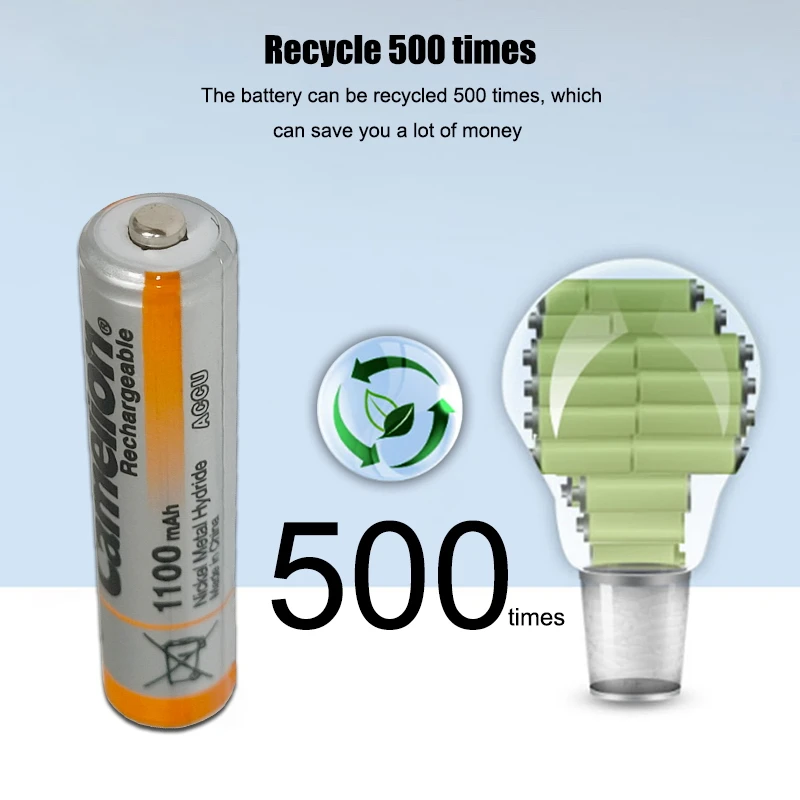 Аккумуляторная батарея Camelion 1100 мАч 1,2 в AAA NiMH Ni-MH, низкий саморазряд, высокая емкость