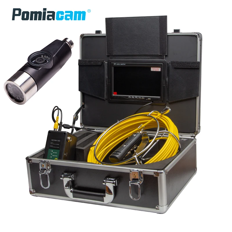 

WP90E 60M cable Dual cameras DVR Pipe Inspection Video Endoscope Camera Waterproof Drain Pipe Sewer Inspection System