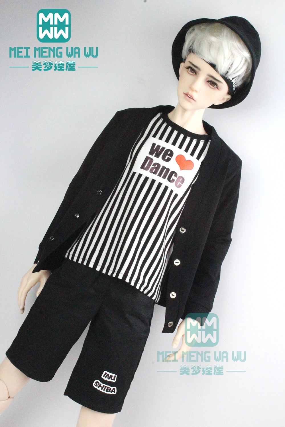 BJD accessories doll clothes for 70cm BJD doll fashion Plaid harem pants black White Red