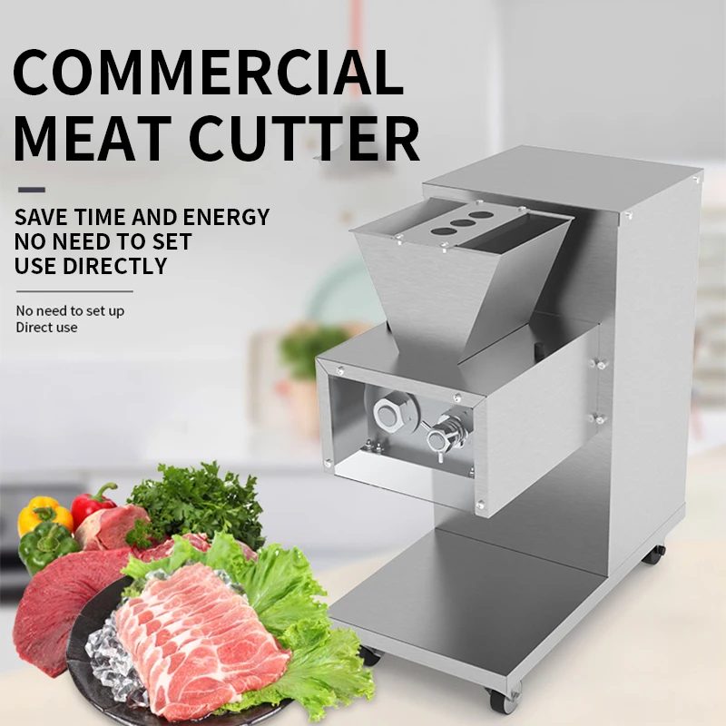 

Commercial Automatic Meat Grinder 600kg/h Fresh Meat Fungus Pig Ear Slicing And Shredding Electric Large Meat Cutter