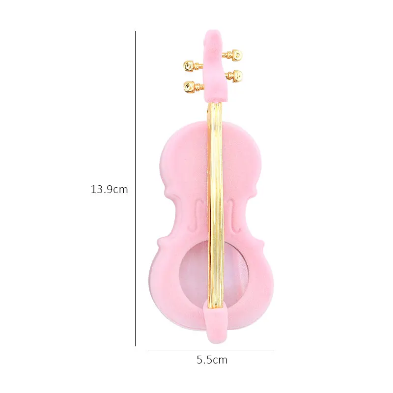 1 Piece unique Cello Gift Box Holder Jewelry box case Velvet Wedding Ring Box for Earrings Necklace Display & Packaging 2 colors