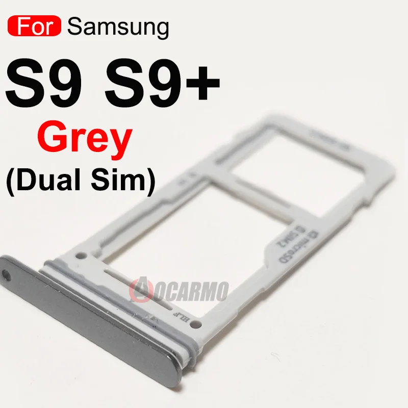 Aocarmo-Soporte de ranura para tarjeta SIM para Samsung Galaxy S9 Plus, S9 +, G965, G965F, G965FD, G965U