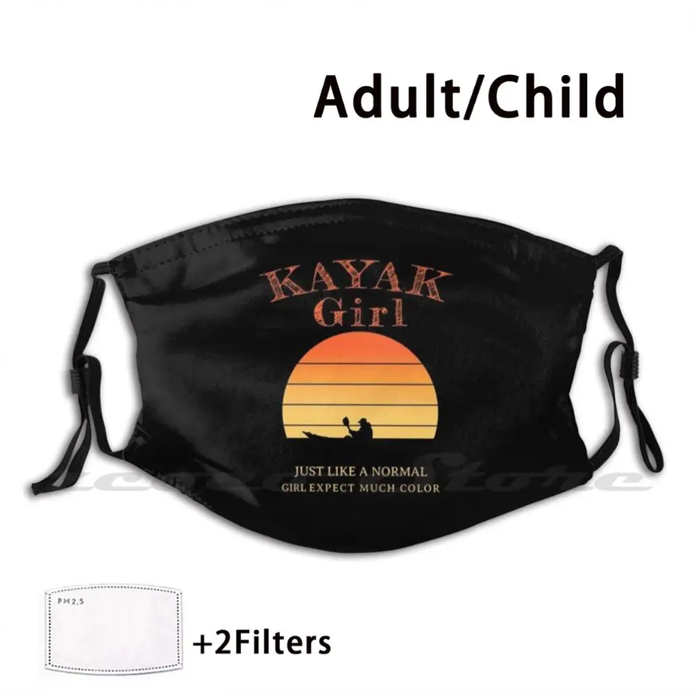 

Kayak Girl Kayking Mask Cloth Washable DIY Filter Pm2.5 Adult Kids Kayaking Kayak Canoe Kayaker Canoeing Paddle Water Adventure