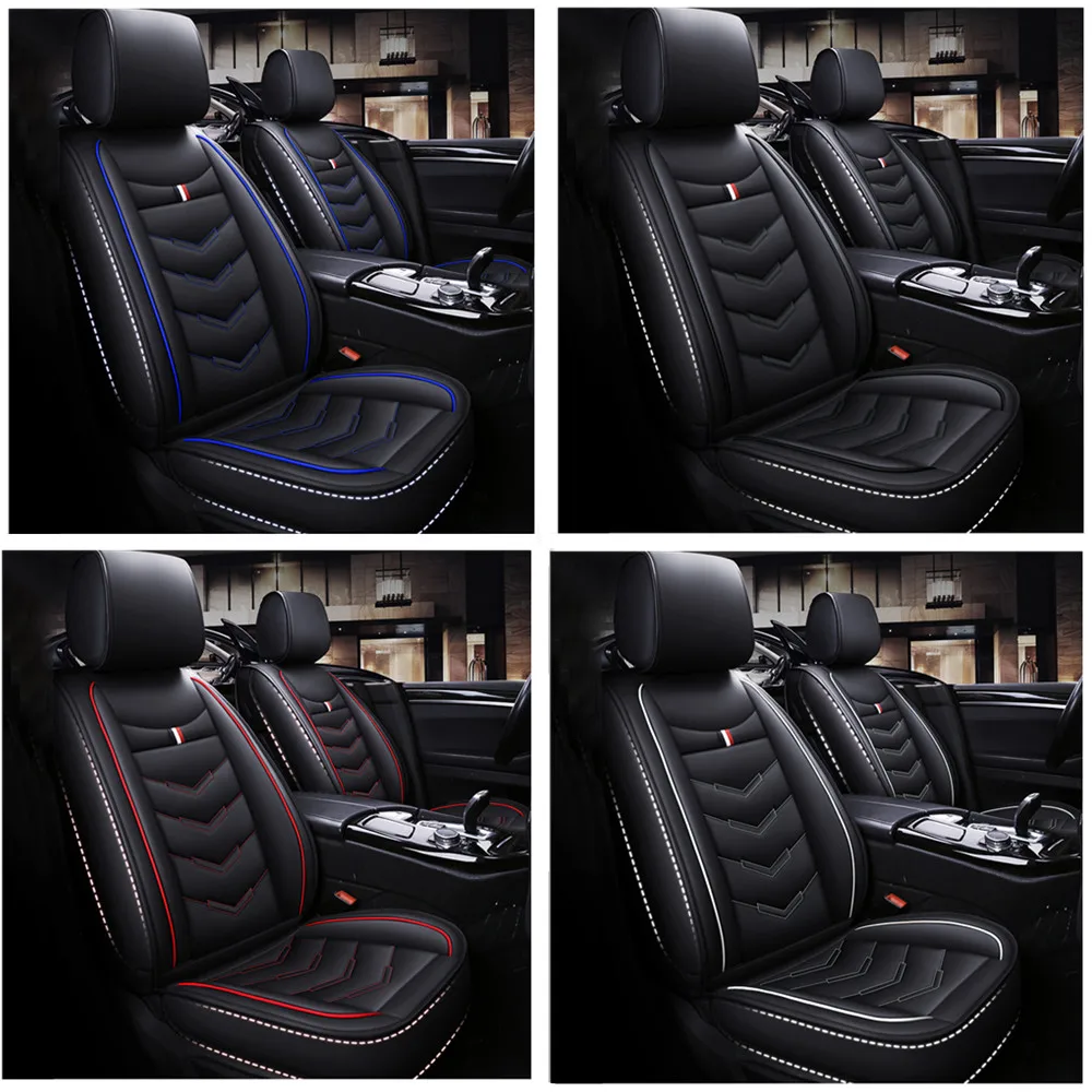 

5Seats Leather Car Seat Cushion Covers For Ford RANGER RAPTOR F150 F250 F350 F450 KA ESCAPE RANGER B MAX Falcon CMAX Car Styling