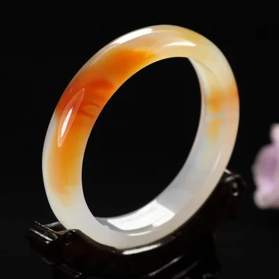 

Agate and chalcedony two-tone 54-64mm bracelet elegant princess jewelry for mother and girlfriend