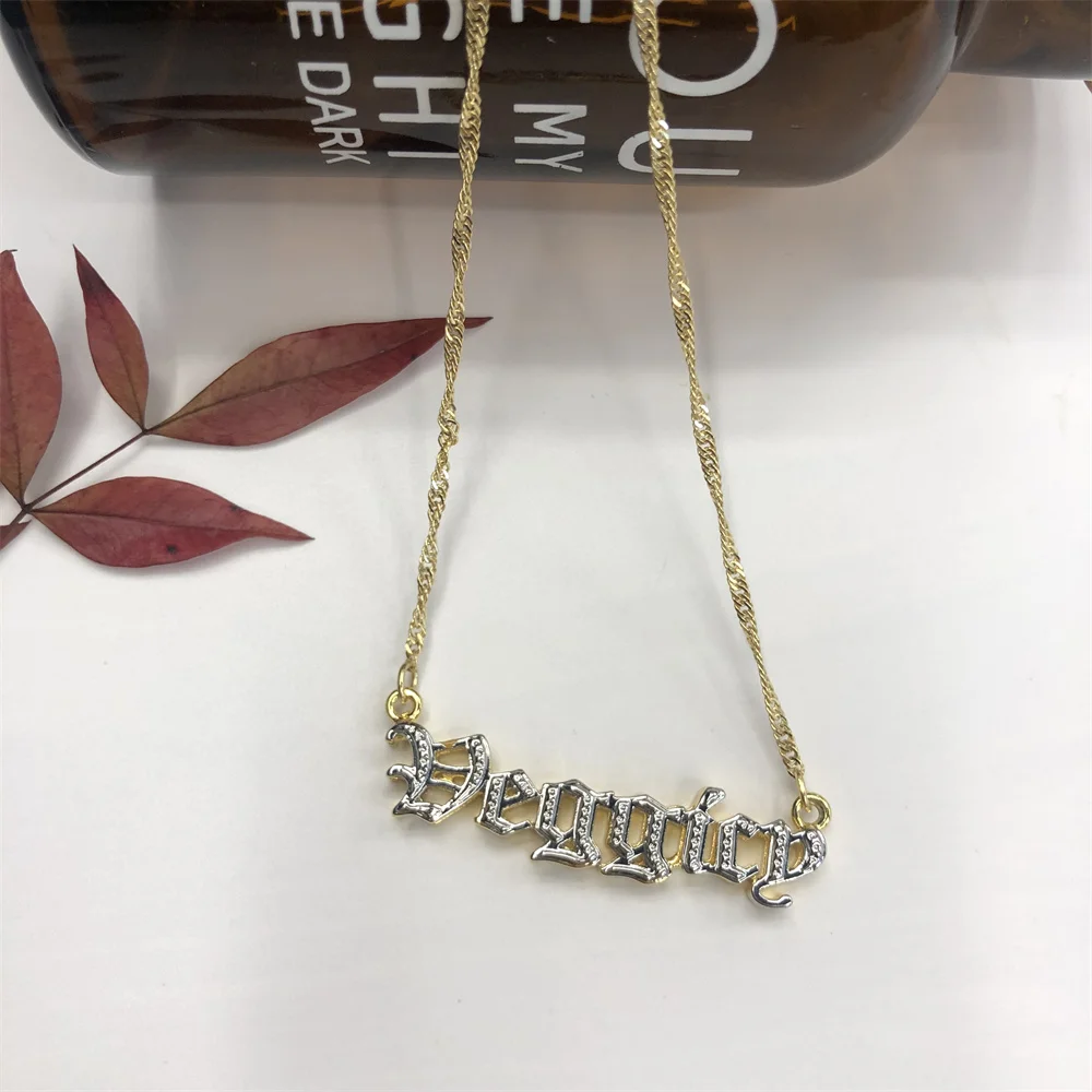 Customized Nameplate Pendant Personalized Name Necklaces Custom Name Necklace Chains Custom Name Necklace Women Christmas Gifts