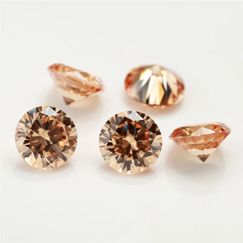 1~12mm 5A Runde Lose Zirkonia-Steine Weiß Champagner Lavendel Rosa Granat Mix 5 Farben CZ Edelsteine für Schmuckherstellung – Detail 10