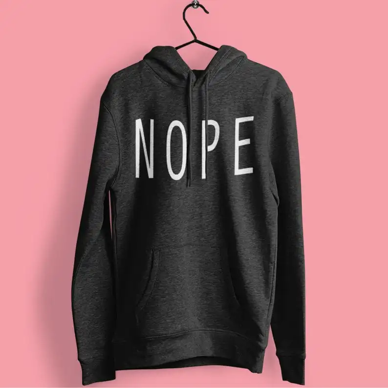 Sugarbaby Nope Not Today Satan Funny Graphic Sweatshirt Spring Autumn Cotton Women Hipster Sweater Fashion Outfit Drop Ship