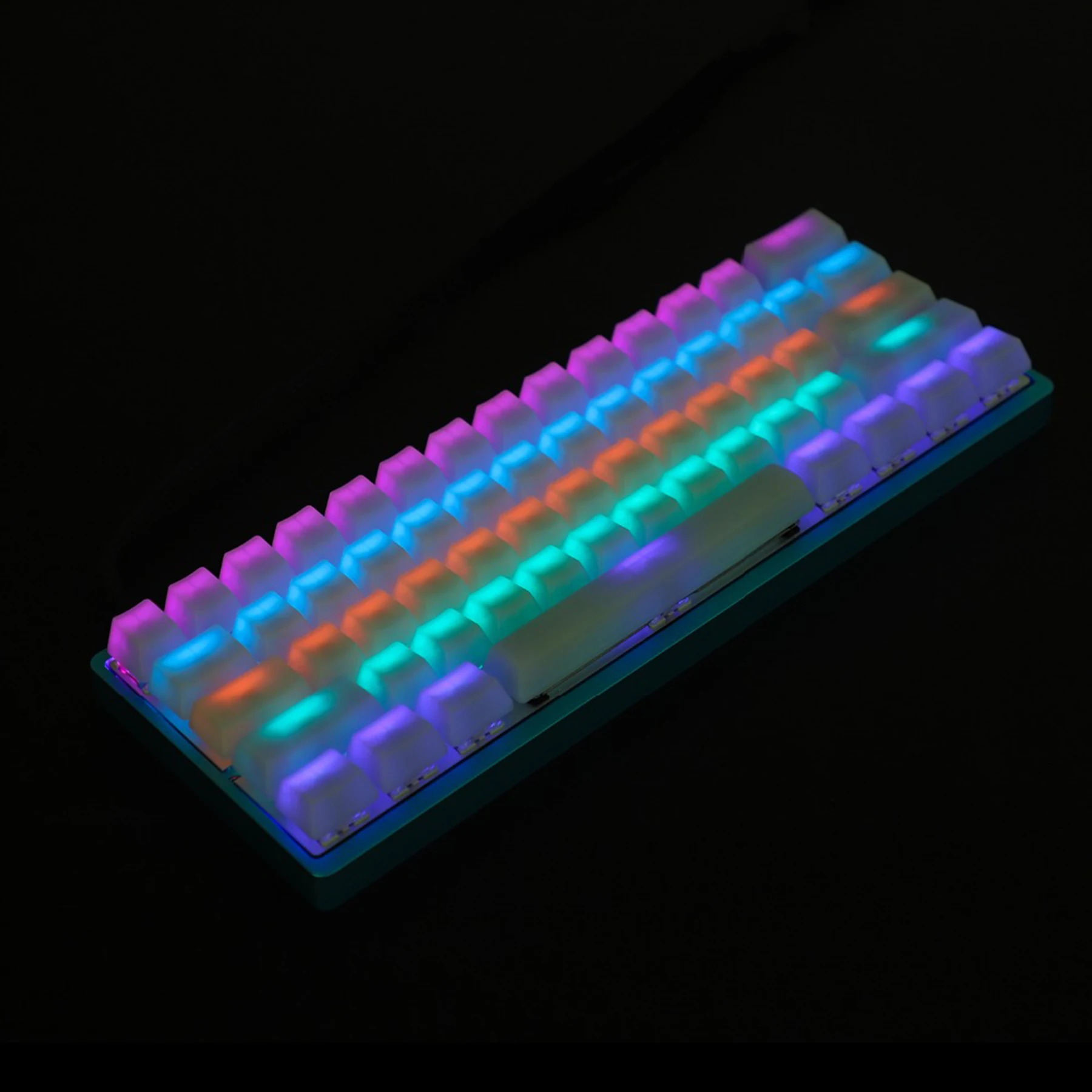 OEM Profile ANSI ISO 108 87 61 Phím ABS Sữa Sương Mù Trống Sáng Bóng Theo GK61 Keycaps Cho Bàn Phím Cơ RGB keychron