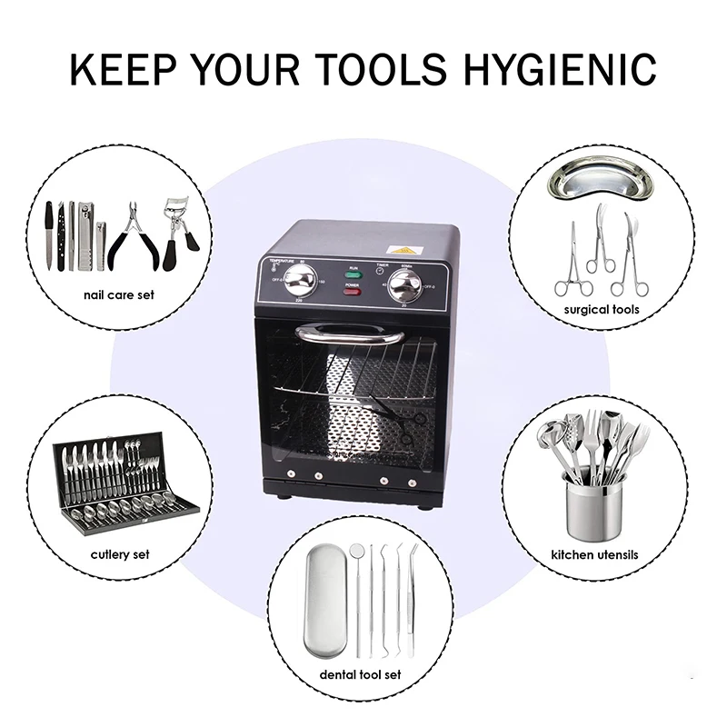 High Temperature Sanitizer Machine Cabinet  Sterilizer Disinfection Beauty Salon Tools for Manicure Hair Dental Clinic