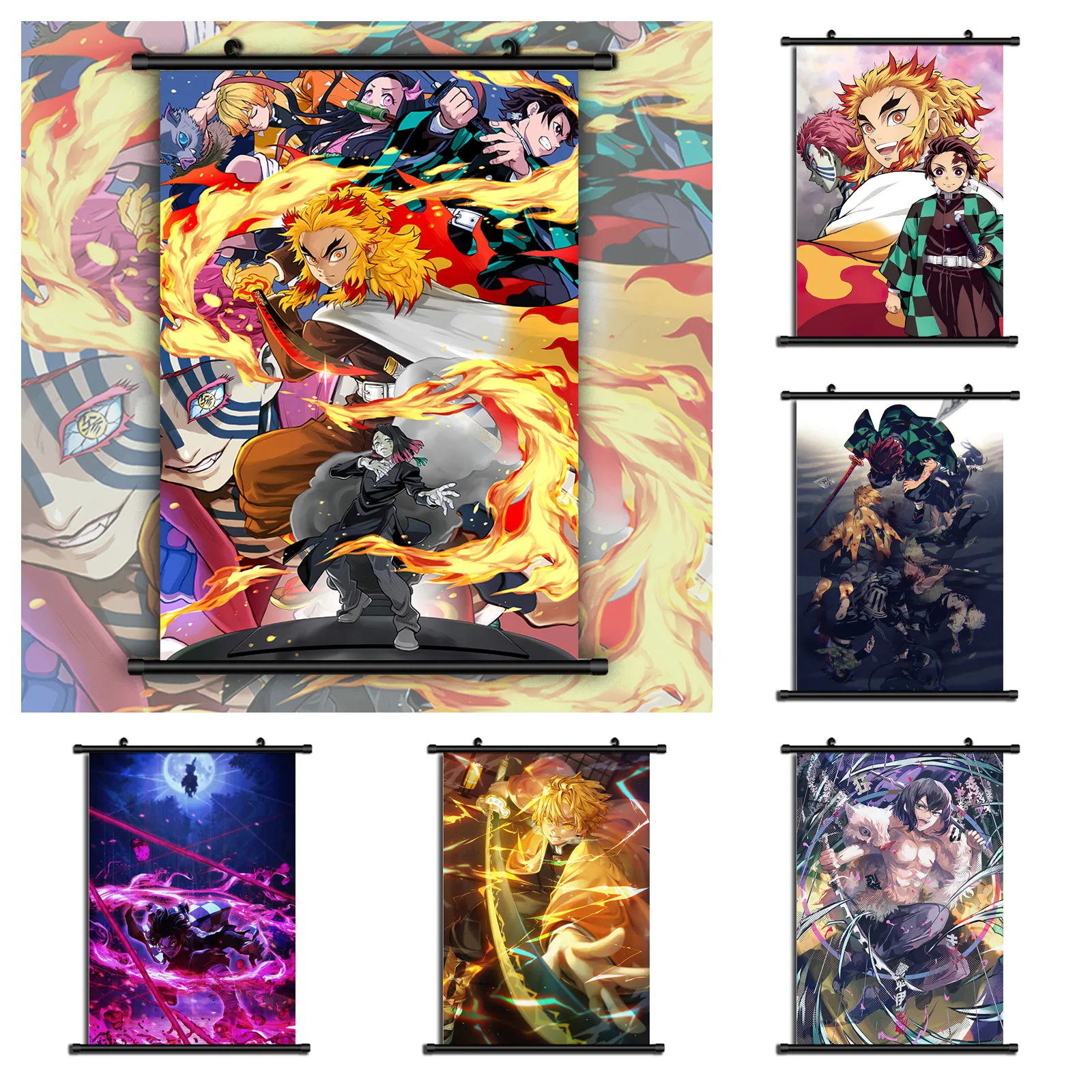 Demon Slayer Diamond Painting Anime Diamond Mosaic Embroidery Full Square Christmas Gift Cross Stitch Kits Room Decoration