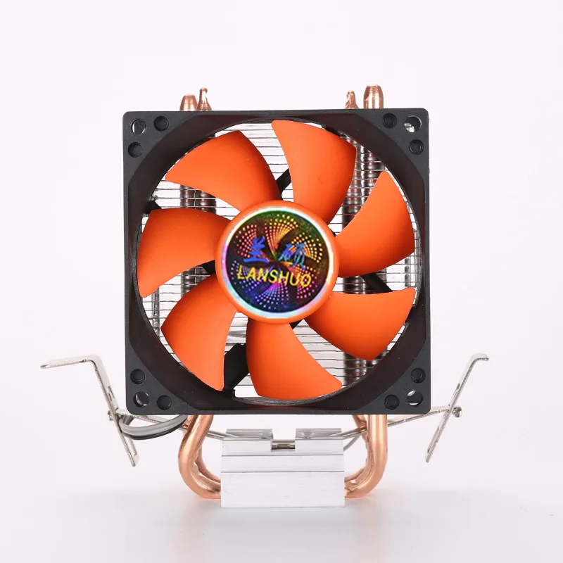 8cm Mini CPU Cooler 2 Heatpipes PC CPU Cooler Heatsink Computer Cooling Fan for LGA 775/1150/1151/1155/1156 and AMD AM2 AMD3