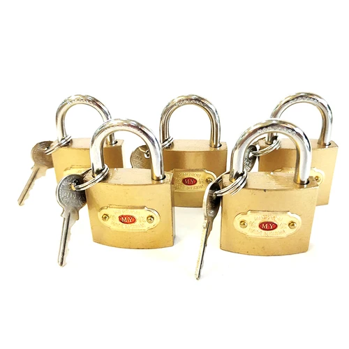 Imagen 2 del producto 5 candados de 38 mm abiertos por las mismas teclas