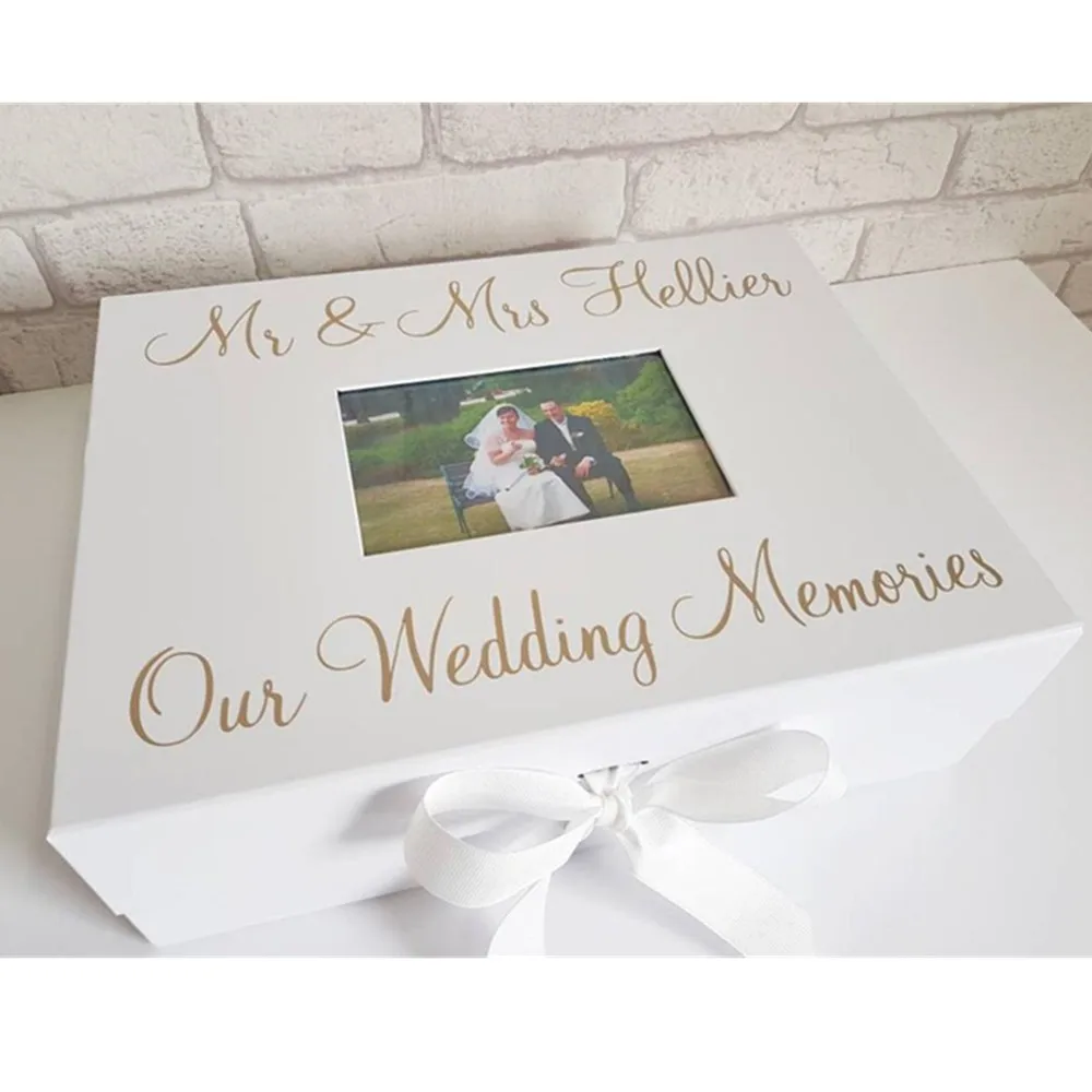 Personalised Wedding Memories Gift Box Keepsake Wedding Box Wedding Photo Box  Box Wedding  Gift  Present  for  Bride  and Groom