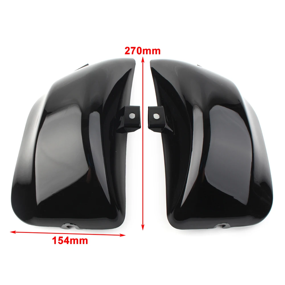 2Pcs Motorcycle ABS Fairing Side Battery Cover Protective Guard for Yamaha Virago 400 500 535 XV400 XV500 XV535 Gloss Black