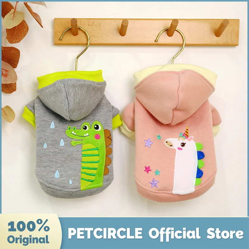 PETCIRCLE Dog Puppy Clothes Cute Crocodile Unicorn Sweatshirt Pet Cat Fit Small Dog All season Pet Costume Dog Cloth Dog Sweater