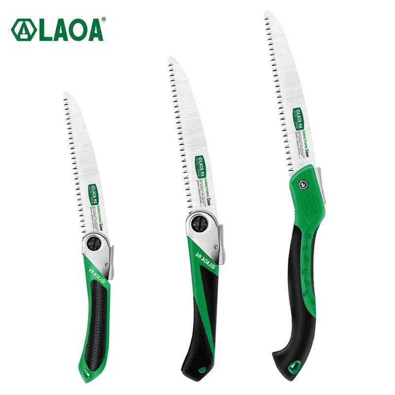 Sega pieghevole LAOA 6 "8" 10 "lama sega a mano pieghevole forbici da esterno forbici da potatura in legno da campeggio utensili da giardinaggio per denti duri