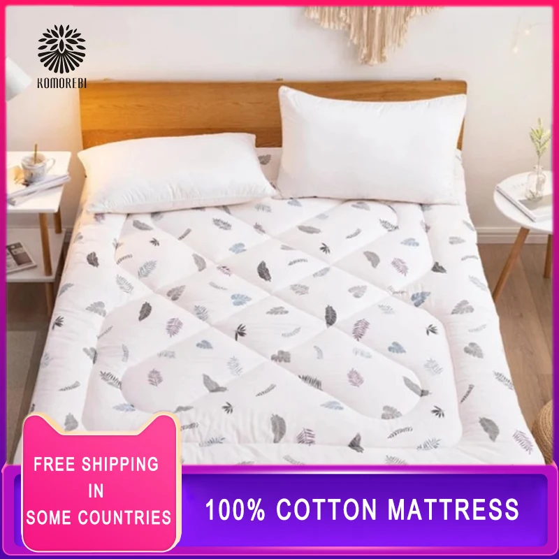 100% cotton mattress pad with pure cotton mattress thickened warm mattress single double winter cotton protection pad