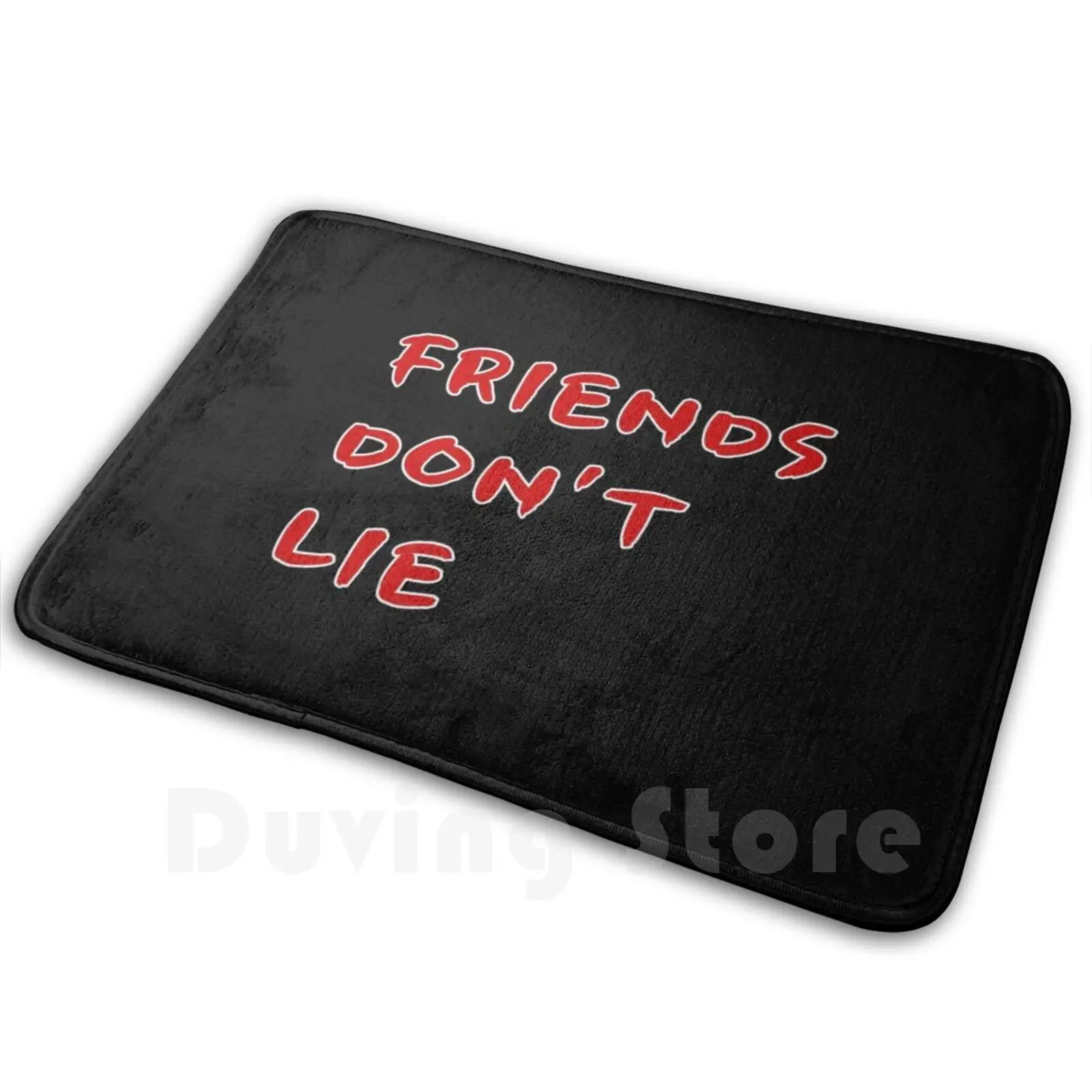 Friends Don't Lie Carpet Mat Rug Cushion Soft Friends Dont Lie Netflix Millie Bobbie Brown Mike Demogorgon Retro