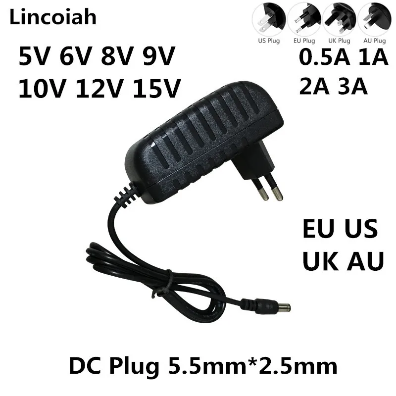 AC/DC Adapter 5V 6V 8V 9V 10V 12V 15V 0.5A 1A 2A 3A Universal Power Supply Adaptor Charger For LED light strips Lamp CCTV Camera