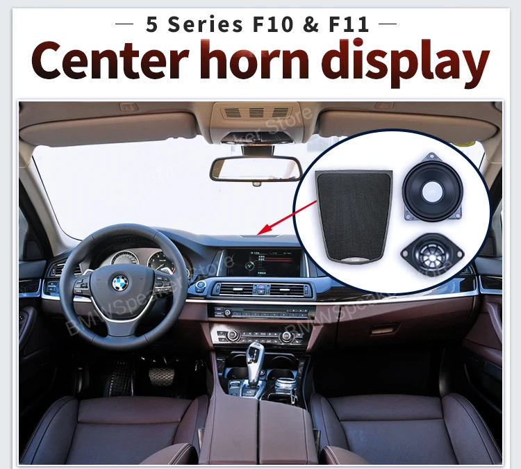 Center Dashboard Speaker For BMW 5 Series F10 F11 Car Console  Tweeter Speakers Loudspeaker Horn Cover Accessories Kit Upgrade