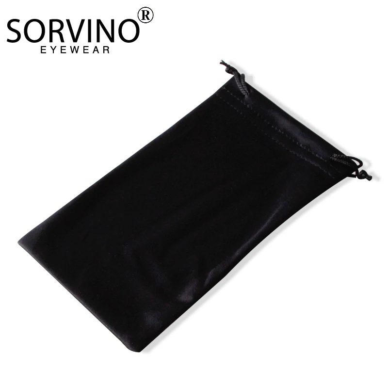 SORVINO 10PCS 2021 Brand Unisex Eyewear Accessories Bags For Glasses New Knitted Fabric Black Cloth Bags For Women Men Gifts