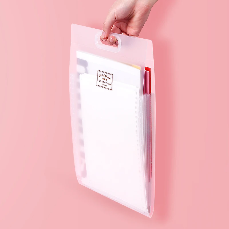 KOKUYO Light-colored Cookies Organ Bag Portable Multi-layer Test Paper Storage Bag Vertical Folder Student Classification Book