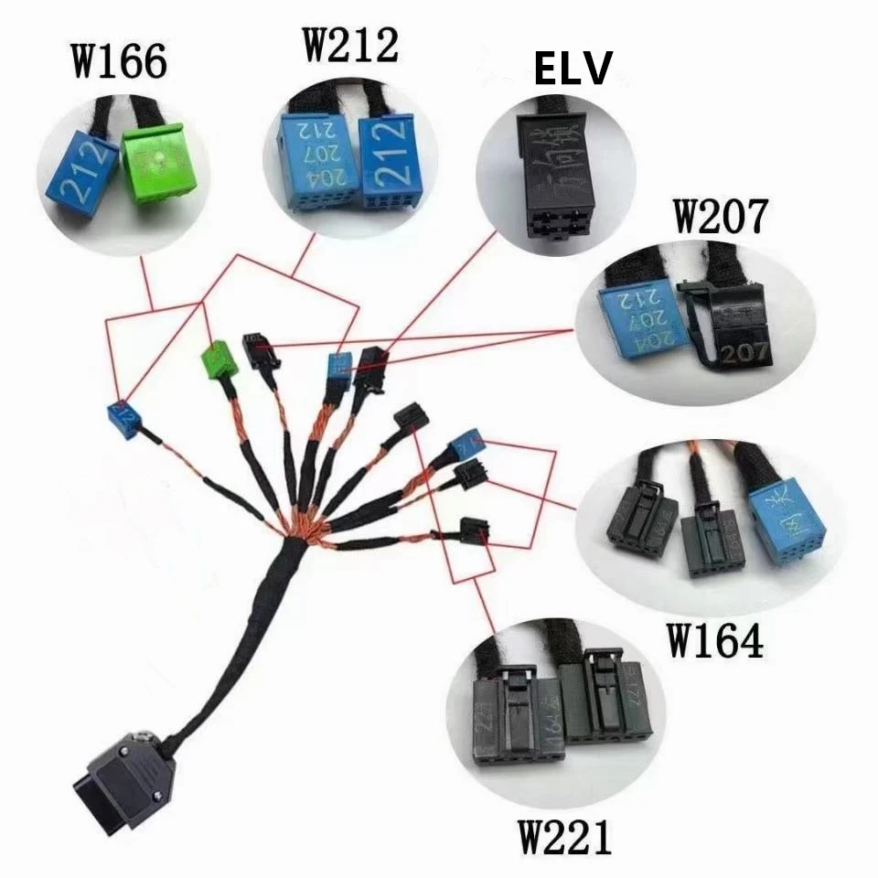 

ELV EIS Test Cables for VVDI MB BGA Tool CGDI MB Prog 9 in 1 for Mercedes Benz W204 W212 W221 W164 W166 W216 W447 W218 W246