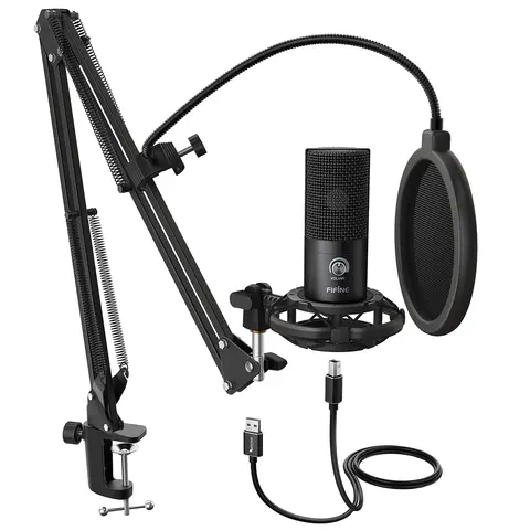 USB Condenser Microphone Kit with Adjustable Stand FIFINE