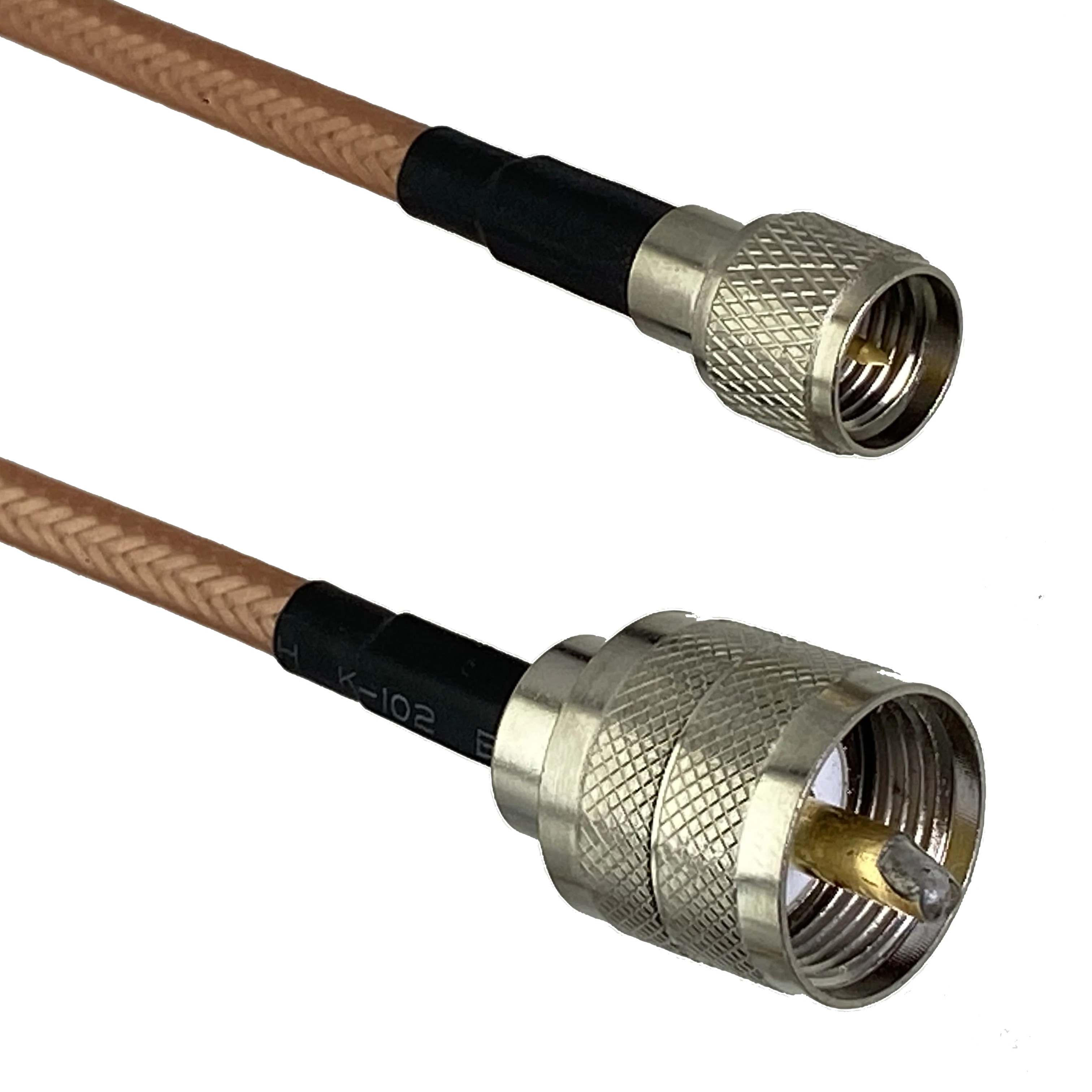 

1Pcs RG142 Mini UHF MiniUHF Male plug to UHF PL259 Male Plug Connector Straight RF Jumper pigtail Cable 6inch~10M
