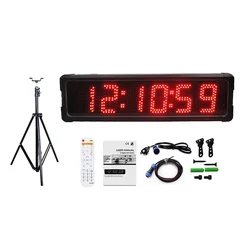 Large Digital Countdown Clock, 5 Inch, 6 Digit Remote Control, Aluminum Alloy