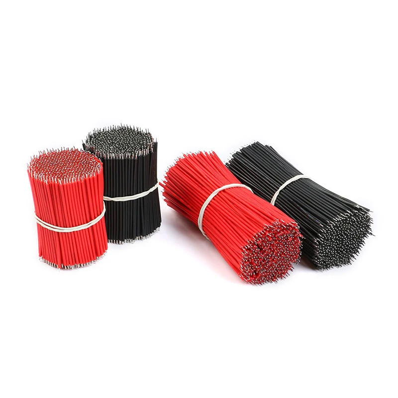 100PCS Tin-Plated Breadboard PCB Solder Cable 24AWG 22awg Fly Jumper Wire Cable Tin Conductor Wires Double Head PCB Solder Cable