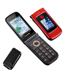 Housse de téléphone SOS à gros boutons, étui gratuit, Style de base, facile à utiliser pour les personnes âgées, 2G GSM, double écran à rabat, torche d'appareil photo