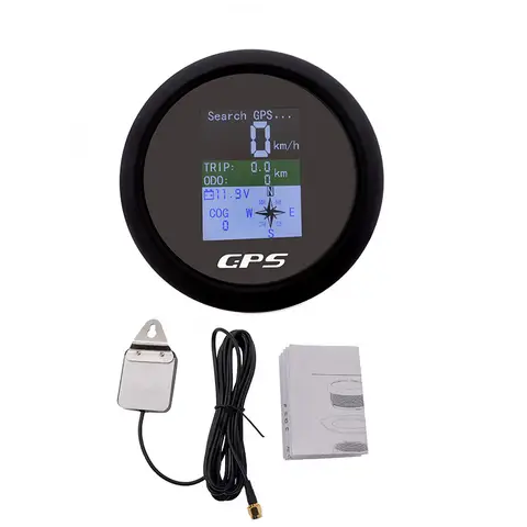 Velocímetro GPS de 85mm, odómetro, viaje ajustable, voltímetro ODO COG, pantalla TFT, medidores de velocidad para Motor, yate, barco, coche, Motor fueraborda