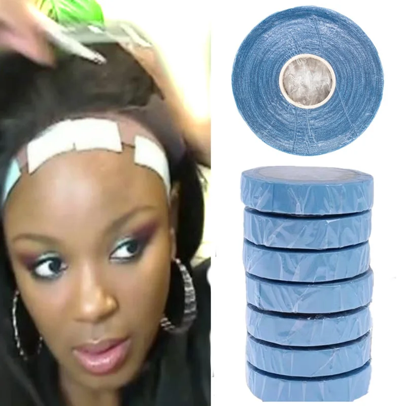 3.0 Metre Double Sided Adhesive Tape for Hair Wig Anti-sweat Adhesive Hair Blue Tape for Hair Extension/Lace Wig/Toupee 0.8/1CM