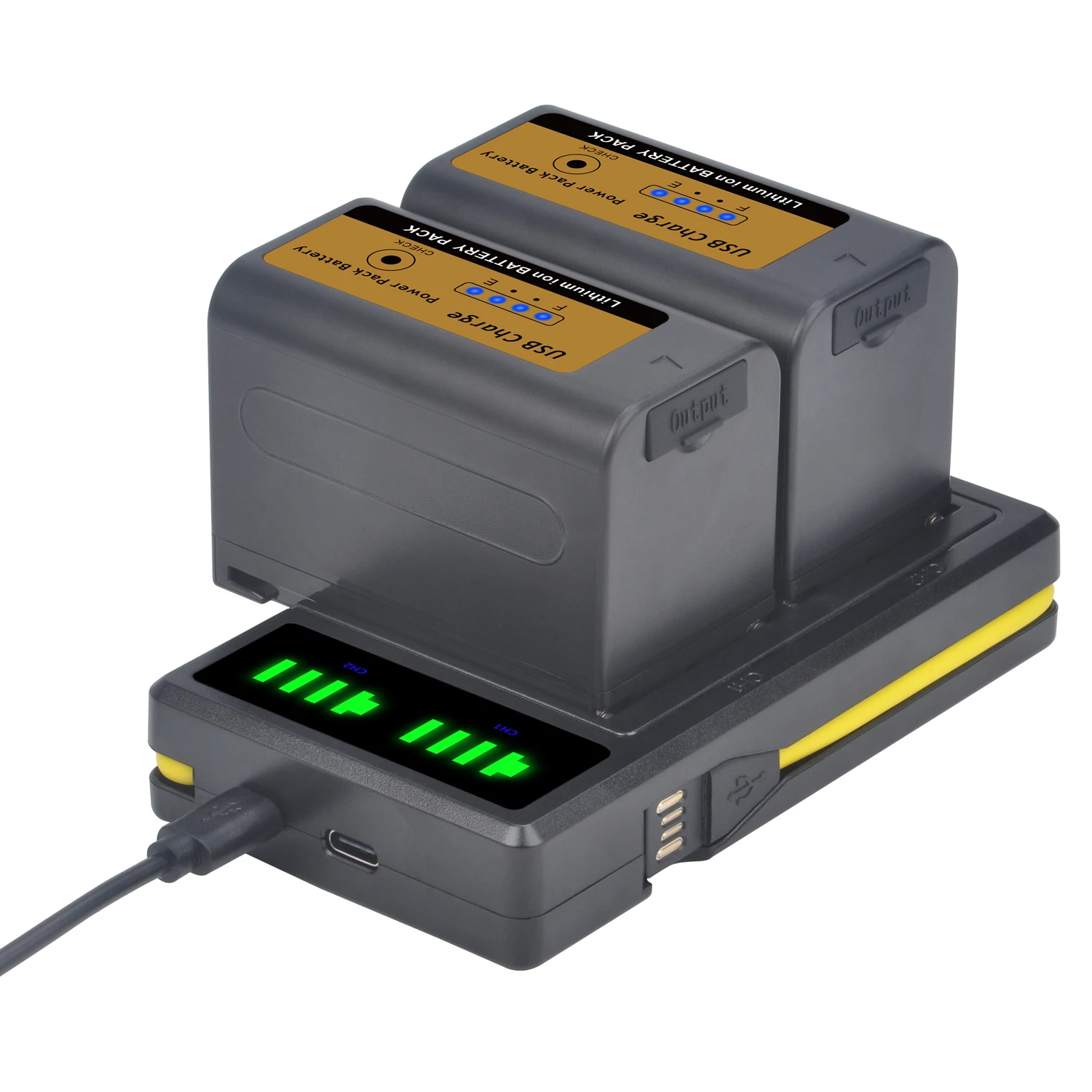 Аккумулятор 5200 мАч USB-порт для зарядки NP-F750 NP-F770 Светодиодный светильник с двойным зарядным устройством для Sony HVR-HD1000 HVR-HD1000E HVR-V1J