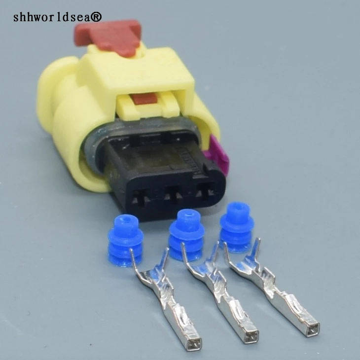 

shhworldsea 3pin Auto Electric Housing Plug Waterproof Wiring Harness Connector 1-2141523-4 4H0973373