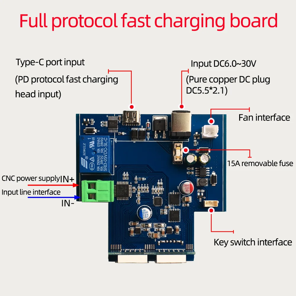 Digital controlled power supply shell DIY kit full protocol PD fast charging module mobile phone charging board