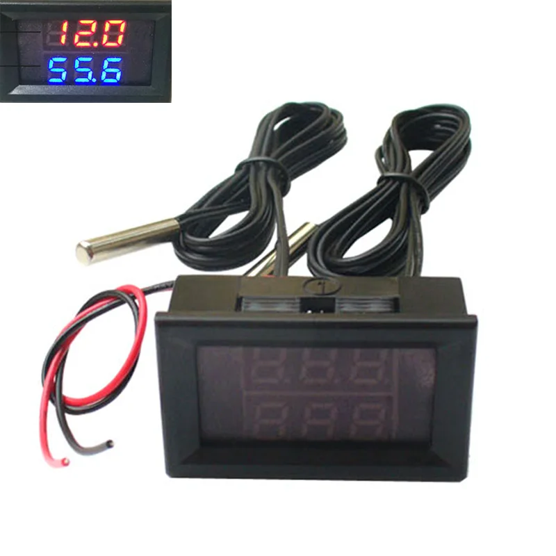 

Dual Display Digital Car Intercooler Thermometer Supercharger Temperature Gauge Sensor