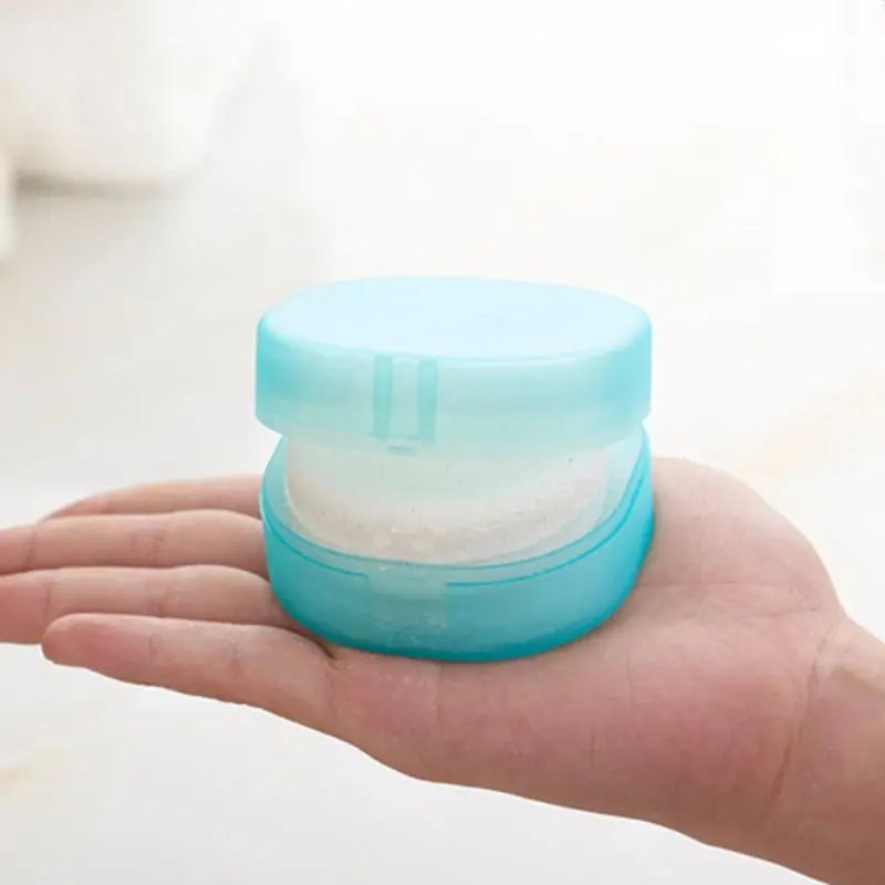 Portable Soap Case Holder Dish Plate Round Sealing Box Container With Lid for Travel Hiking Camping Kitchen Home Bathroom Shower