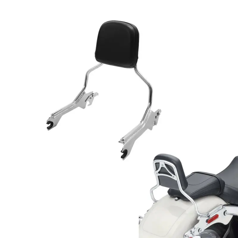 Motorcycle Sissy Bar Backrest Luggage Rack For Harley Fat Boy Breakout FXBR FLFB 2018-2023