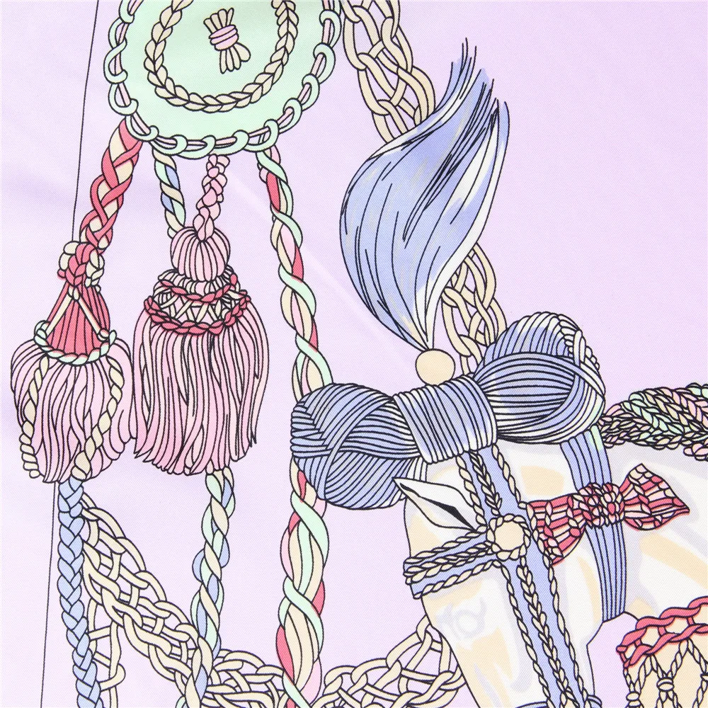 Manueller handgerollter Twill-Seidenschal für Damen, Paukendruck, quadratische Schals, Echarpes, gekräuselte Foulards, Femme, Wickeltuch, Bandana, Hijab, 90 cm – Detail 13