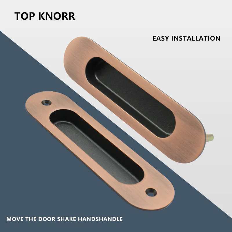 TOPKNORR Invisible Embedded Door Handle Hidden Door Sliding Door Wooden Door Sliding Door Black Handle Hidden Embedded