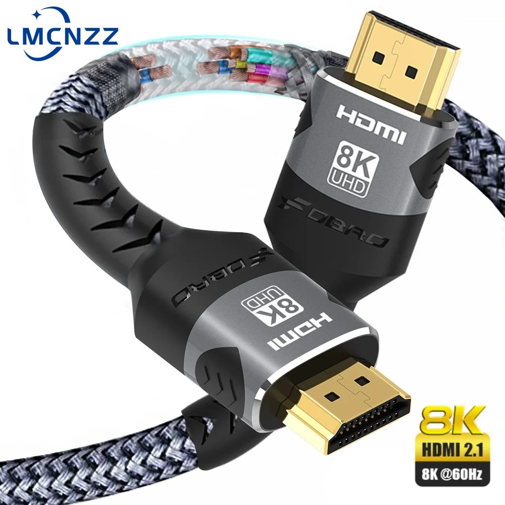 8K HDMI 2.1 Compatible Cable Splitter 4K@120Hz 8K@60Hz 48Gbps Adapter For PS4 PS5 RTX 3080 eARC HDR Video Cable PC Laptop TV Box