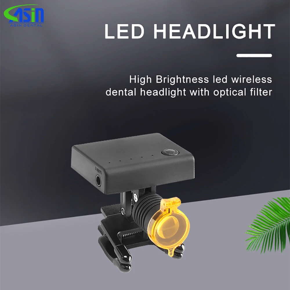 High Brightness led wireless dental headlight with optical filter