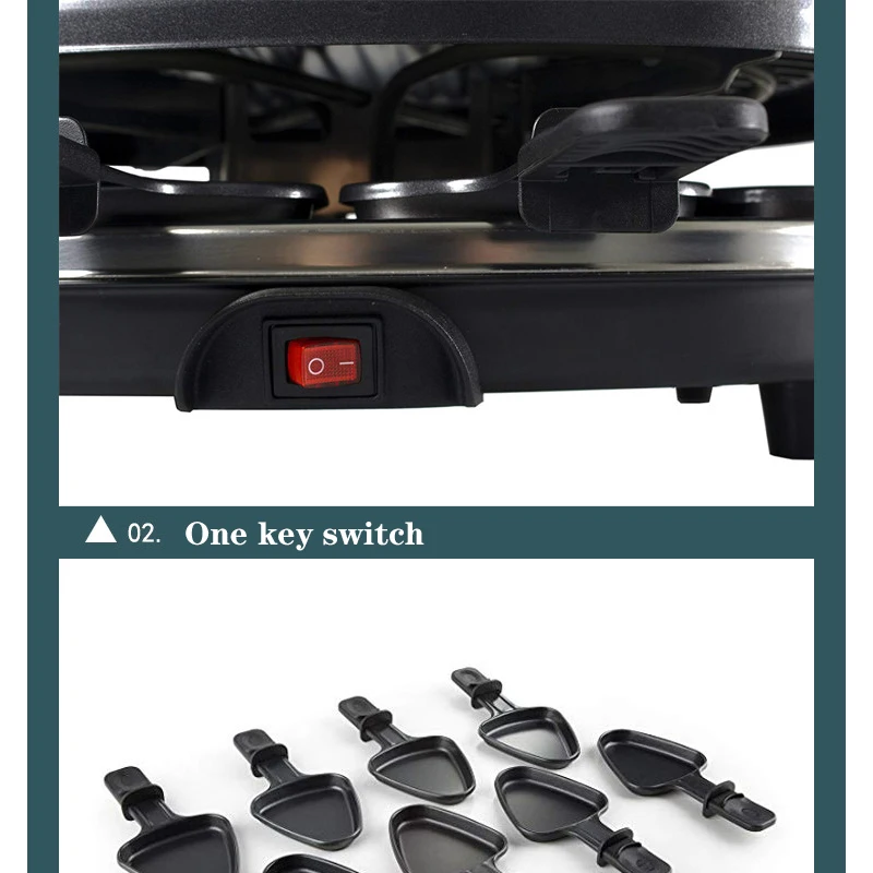 900W มัลติฟังก์ชั่ไฟฟ้าย่างแบบพกพา Smokeless ไฟฟ้าย่างชีสและชีสบาร์บีคิวเครื่อง