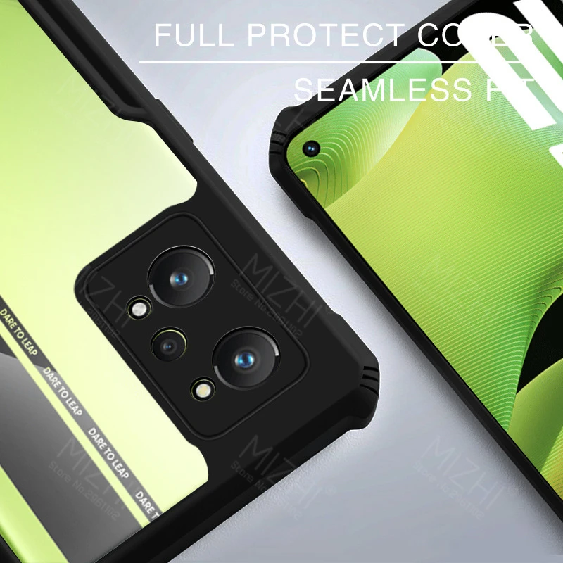 Transparent Acrylic Heavy Duty Back Cover For Realme GT Neo 2 G T Neo2 GTNeo2 Case Armor Shockproof Coque