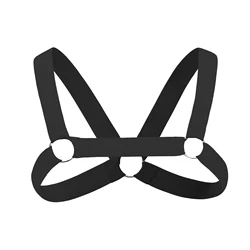 CLEVER-MENMODE Male Sexy Lingerie Harness Bondage Costumes Body Chest Muscle Harness Belt Straps Black Vest Arnes Hombre