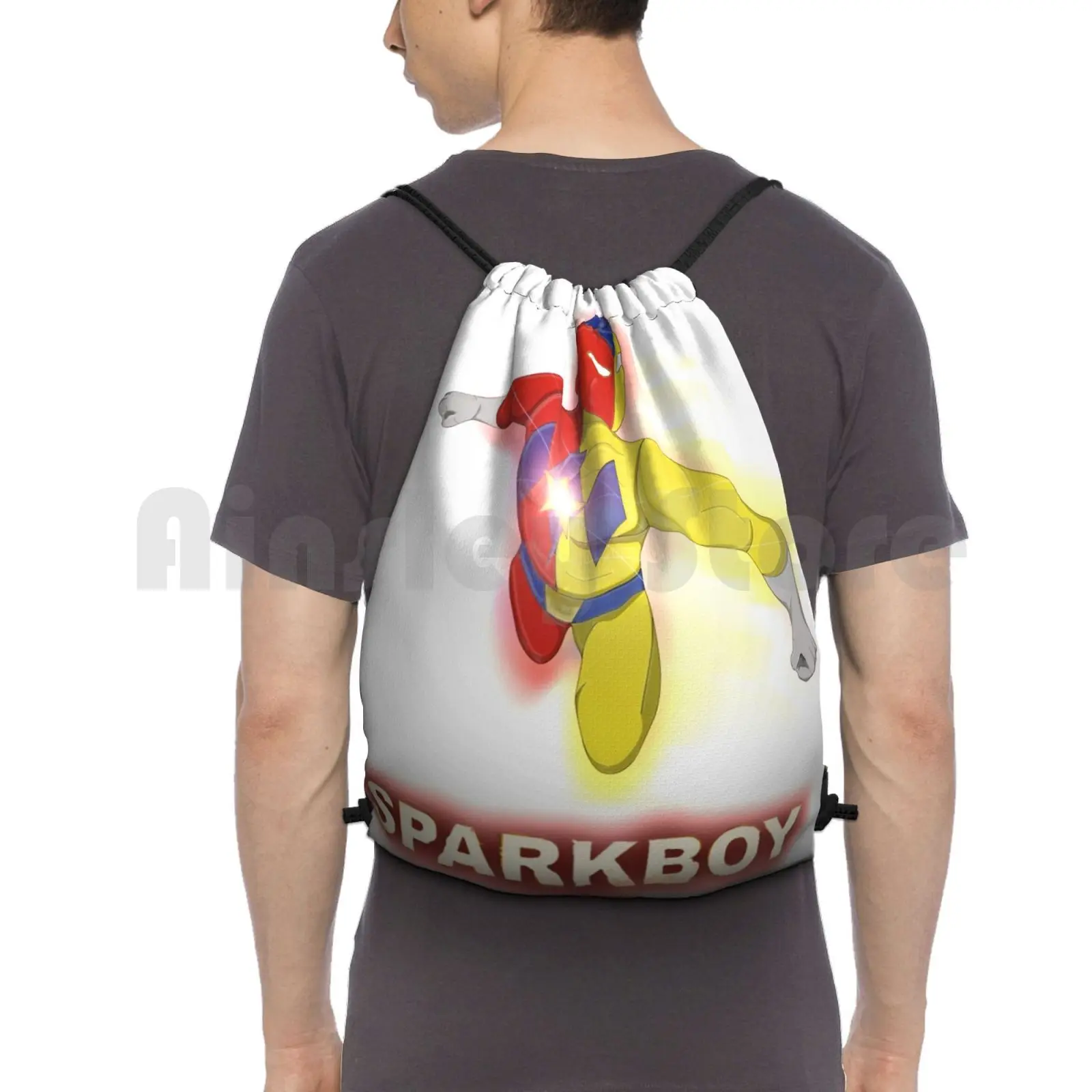 

Sparkboy Backpack Drawstring Bag Riding Climbing Gym Bag Sparkboy Teamhonour Superhero